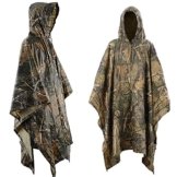 Aodoor Regenjacken Regenponcho wasserdicht regenmantel für die Jagd Camping, Freizeit Regenmantel, Baumblatt Camouflage Rain Poncho -