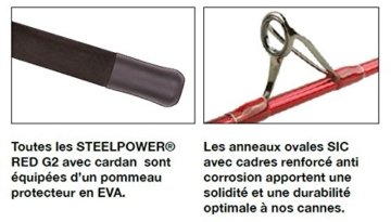 DAM Steelpower Red G2 TELE-SURF, 4,50m, 100-250g, 7-tlg. - Tele-Surfcasting Rute - 