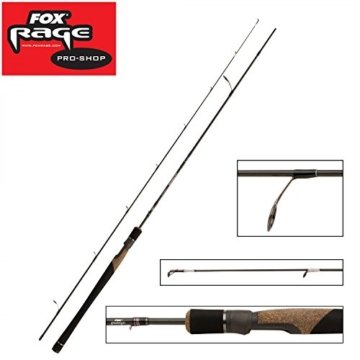 Fox Rage Ultron Ultralight 230cm 1-8g, Spinnrute, Rute zum Angeln mit Wobbler und Gummifisch, Rute zum Streetfishing, Spinnruten, Forelle, Barsch, Döbel, Ultraleicht Rute -